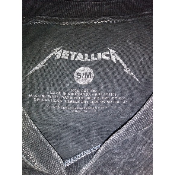 Metallica Punk Rock Metal Band Pushead Flaming Skull Dark Shirt 2020 S M - Picture 5 of 8